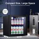 Antarctic Star Mini Fridge Cooler - 12 Bottle 48 Can Beverage Refrigerator Glass Door for Drinks or Beer Wine Small Drink Dispenser for Home, Office or Bar, Electronic Temperature Control1.3cu.ft.