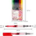 Grabie Dual Tip Notetaking Pens (3.5mm Chisel + 0.5mm Needle) Dual Tip Highlighter Markers for Journaling Colored Pens for Note Taking and Adult Coloring Books (Soft Serenity)