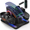 Under Desk Elliptical Machine, Upgraded 6 Adjustable Resistance &15 Speeds Electric Elliptical Leg Exerciser while Sitting for Seniors with Forward & Reverse Direction, Touch Screen and Remote Control