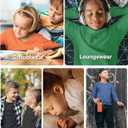 Boys Cotton Long Sleeve Shirts Soft Breathable Crewneck Tees for Kids, Fashion Basic Tops 4-12 Years (Blue, XS)