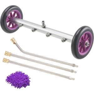 PWACCS Pressure Washer Undercarriage Cleaner  16 Inch Power Washer Under Carriage Spray  High Pressure Washing Under Car Attachment with 3 Pcs Extension Wand  4000 PSI