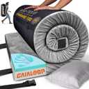 Floor GAIALOOP Memory Foam Futon Mattress Car Camping Bed Glamping Roll Up Mattress, Japanese Floor Sleeping Mat Camp Cot Mattress Pad Travel Guest Side Sleepers Space Gray [Cot: 72 * 24 * 3"]