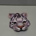 Halloween Tiger Half Face Mask Animal Mask Animal Cosplay Mask for Halloween Masquerade Party Costume Cosplay Props - White Tiger