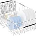 YZPGBT Large Dish Drying Rack in Sink Expandable, Adjustable304 Stainless Steel Metal Dish DrainerRack Organizer with Stainless Steel Utensil Holder Over Inside Sink Counter, Rustproof