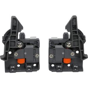 Pair of DTC Undermount Drawer Slide Plastic Front Locking Device, Grey with Screws Included (Left & Right Locking Device Set)
