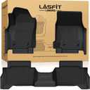 LASFIT Floor Mats for Toyota Tacoma 2024-2026 Double Cab Gas (Only Fit Manual Tran) All Weather TPE Floor Liners for Custom Fit Tacoma Front&Rear 2 Row Mats (Not Fit Xtra Cab or Hybrid or Auto Trans)