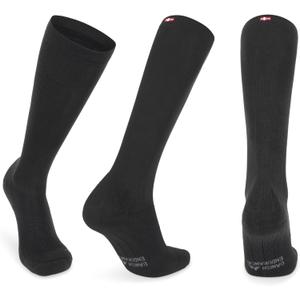 DANISH ENDURANCE 21-26 mmHg Compression Socks | Graduated Support & Faster Recovery | Running & Travel | Unisex 1 & 2 Pack (Medium, Solid Black)