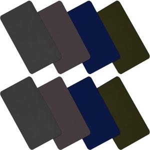 8 Pieces Nylon Repair Patch Self-Adhesive Waterproof Lightweight Repair Patch for Clothing Down Jacket Tent Cloth Bag(Dark Gray, Brown, Army Green, Dark Blue)