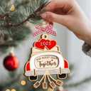 3 x Wedding Gifts 2025, Double Layers Wooden First Christmas Married Ornament, Wedding Gift for Couples, Unique Bridal Shower Bride Gift for Newlywed