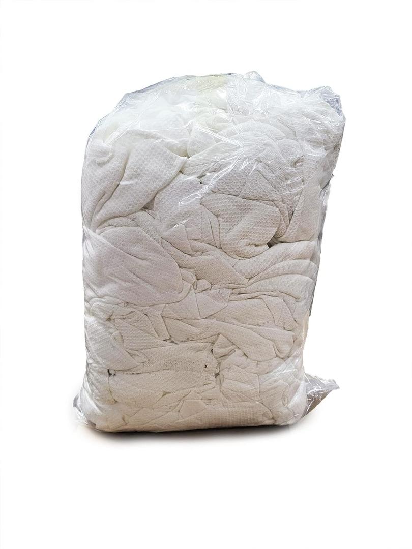 A99300 Select Quality Cleaning T-Shirt Cloth Rags, Lint Free, White, 3 lb Bag