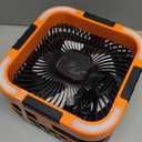 Portable Camping Fan with Solar Panel, 10000mAh Solar Powered fan, 6 Speed Levels, 120 Oscillation, 3 Light Modes, 6H Timer, Handle, Foldable Rechargeable Outdoor Fan for Tent, Hiking, Beach