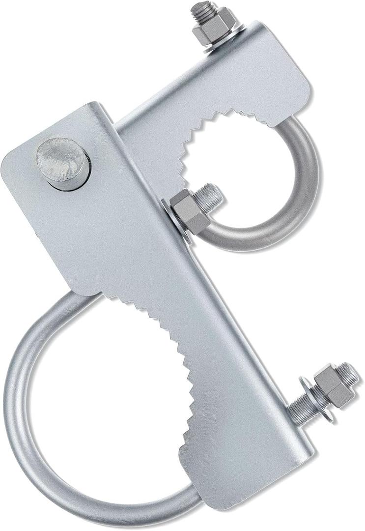 1 Pack Chain Link Gate Hinge, 180 Degree Hinge for Chain Link Fence Heavy Duty Commercial Gate Latch for 2-3/8" OD Post/Pipe & 1-5/8" Thru 1-7/8" Frames, Galvanized Steel