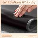 PADOOR Kitchen Mats for Floor-Anti Fatigue Kitchen Rugs Non Slip Washable Super Absorbent, Soft Durable Woven Kitchen Sink Rug Easy to Clean, Comfort Kitchen Floor Mat for Sink Laundry 17"x30" Grey