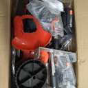 Electric Weed Wacker Cordless On Wheel, Lightweight Weed Eater Battery Powered 4000mAh 21V, 4 in 1 Lawn Edger Weed Trimmer Brush Cutter Mower, No String Grass Trimmer Wheel Yard Garden Tool