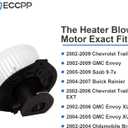 HVAC AC Heater Blower Motor w/Fan Cage ECCPP fit for 2002-2009 for Chevrolet Trailblazer 2002-2009 for GMC Envoy 2005-2009 for Saab 9-7x