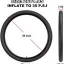 2-Pack Mountain Bike Tires & Tubes Set: 20/24/26-Inch Puncture-Protection MTB Tires with Heavy-Duty Butyl Inner Tubes & Tire Levers for Off-Road Cycling
