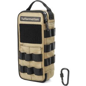 Tufformation Heavy Duty Small Tool Bag Pouch Portable Utility Organizer Case with Zipper Handle. Perfect for EDC, Motorcycle, Road Bike, Electricians & More
