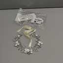 Unicra Bride Flower Wedding Hairpiece Pearls Bridal Hair Accessory with Crystals for Women and Girls (Silver)