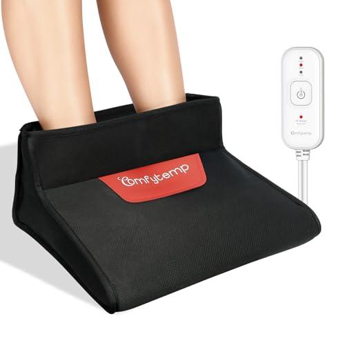 Comfytemp Electric Heated Foot Warmer for Men and Women, 3D Foot Heating Pad for Cold Feet & Ankles Comfort, Dry Heat Feet Sanua Under Desk Warmer 45 Min Auto Shut Off with 3 Heat, Office Home Winter