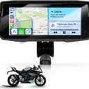 Motorcycle Carplay Screen GPS Navigation System with Wireless Carplay and Android Auto, Portable Car Play for Moto Waterproof 6.86 inch HD Touch Screen with Bluetooth Mirror Link Support TF Type