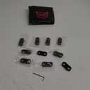 EVIL ENERGY 8AN Hose Separator Clamp, AN8 Fuel Line Mounting Clamp Aluminum Black 10PCS