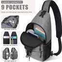 Pritent Crossbody Bags for Women Men Trendy Sling Bag Backpack Casual Chest Bag with Convertible Shoulder Strap