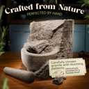 ChefSofi 3.5 Cup-Capacity Mortar and Pestle Set - Unpolished Heavy Granite for Enhanced Performance and Organic Appearance