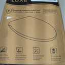 LUXE TS1008E Elongated Comfort Fit Toilet Seat with Slow Close, Quick Release Hinges, and Non-Slip Bumpers (White)