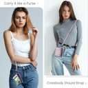 ASAPDOS Crossbody Case Compatible with Moto Razr+ Plus 2024/2025,Retro PU Leather Strap Wristlet Flip Case with Magnetic Closure and Card Holder for Men Women Rose Gold