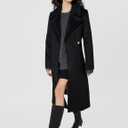 KARL LAGERFELD Women's Luxe Twill Classic Belted Maxi (Black, M)