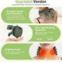 Shoulder and Neck Massager, Bionic Heated Massager, Neck Massager with Fingers, 4D Kneading Massage, Simulates a Real Palm Massage for Comfort, Relax Muscle Tension (Green)