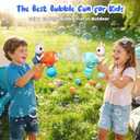 Bubble Gun for Kids 2 Pack Bubble Guns Kit for Toddlers Rabbit Bubble Machine Electric Bubble Toy Automatic Bubble Blower Bubble Maker for Outdoor Easter Gift for Kids