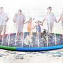 Lewtemi 15 ft Extra Large Non Slip Splash Pad 180" for Adult and Dog Giant Outdoor Thicken Sprinkler Pool Summer Toys Fun Backyard Play Fountain Mat for Pet Dog Family (Cute Style)