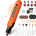 Cordless Rotary Tool: 8V Rotary Tool Kit 103pcs Accessories - Electric Mini Power Rotary Tool for Polishing, Grinding, Cutting, Engraving, 5-Speed, Max 25000RPM, USB-C Charging (Orange)