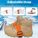 Ice Cleats Mid-Sole Snow Traction Cleats for Walking on Snow and Ice Anti-Slip Crampon with Adjustable Straps 7 Tungsten Studs for Secure Grip Anti Slip Crampons for Walking Jogging Hiking (2 pairs)