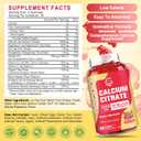 Calcium Citrate Gummies, Calcium 1200 mg with Vitamin d3, K2, Magnesium, Zinc for Bone, Muscle & Immune Support, High Absorption Calcium Supplement for Women & Men, Raspberry Flavor, 60 Chews (EXP: 12/11/2027)