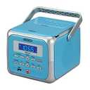 Jensen CD-660 Portable Stereo CD Player Boombox with Bluetooth | FM Radio | USB | Aux-in Headphone Jack | CD-R/ RW MP3 Playback | (Sky Blue)
