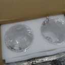 2 Light Brushed Nickel Vanity Lights for Bathroom, Modern Bathroom Light Fixtures Over Mirror, Vanity Light with Milky White Glass Shades, Farmhouse Wall Lights, E26 Socket