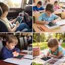 Zhehao 24 Pack LCD Mini Writing Tablet for Kids 4.5 Inch Doodle Board Bulk Erasable Reusable Electronic Drawing Pad Birthday Party Favors Goodie Bag Classroom Gifts(White)