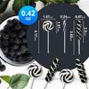 32 Counts Black White Twisty and Swirl Lollipops Blackberry Flavor, Individually Wrapped Lollipop Suckers Candy Bulk, Party Candy Buffet Lollipops Swirl, Halloween Treats Suckers (EXP 05/29/27)