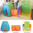 Alvantor Kids Tent Play Tent Fun Toss It Game Zone 3-in-1 Pop Up Play Tunnel Indoor Outdoor Great Game & Toy Gift for Children (Include 4 Balls)