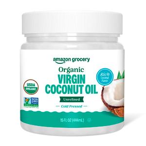 Amazon Grocery, Organic Virgin Coconut Oil, 15 Fl Oz (EXP 03/30/28)