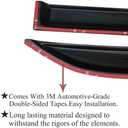 94515 Side Window Visor Rain Guards for 07-14 Chevy Silverado 1500 & GMC Sierra 1500 2500HD 3500HD Crew Cab/Avalanche/Suburban/Yukon XL Wind Deflectors Windnow Shade Vent Sun Visors 4PCS