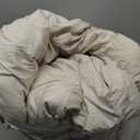 Andency Beige Full Size Comforter Set, 3 Pieces Farmhouse Shabby Chic Ruffle Comforter, Soft Lightweight Fluffy All Season Polyester Bedding Comforter Set for Kids, Girls, Women (Full(79"x90"))