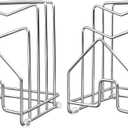 2 Pack Pot Lid Organizer Cutting Board Holder Inside Cabinet 304 Stainless Steel Pots and Pan Organizer Under Cabinet Pot Cover Cookie Sheet Bakeware Serving Tray Cooling Rack Stand Kitchen Countertop