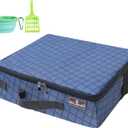 HiCaptain Portable Travel Litter Box with Lid, Foldable Cat Travel Litter Box - Leakproof, Odor-Free & Waterproof. Ideal for Road Trip, Cars, Hotels and Airplane - Blue (M - For small and medium cat(Pack Of 1))