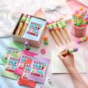 Sayglossy 24 Pcs End of Year Gift for Student from Teacher Summer Graduation Gift Ice Cream Party Favors Include Colorful Notebook Ice Cream Pen End of Year Student Gifts for Office Class School