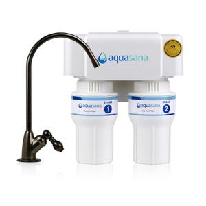 Aquasana Under Sink Water Filter | Claryum 2-Stage Filtration | AQ-6200-ORB