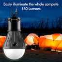 FLY2SKY Tent Lamp Portable LED Tent Lights 5 Packs Hook Hurricane Emergency Lights LED Camping Light Bulb Camping Tent Lantern Bulb Camping Equipment for Camping Hiking Backpacking Fishing Outage