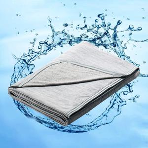 Marchpower Cooling Blanket for Kids Hot Sleepers, Arc-Chill Cooling Throw Blanket with Double-Sided Design, Japanese Cooling Fiber Absorbs Body Heat, Lightweight Soft Blanket for Sleeping Baby Travel (Throw 51"X67", Gray)